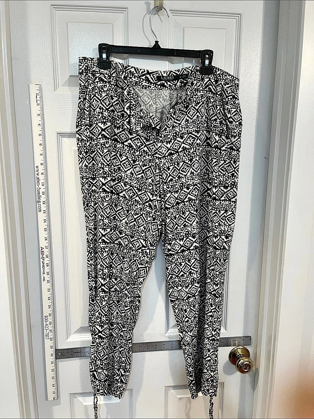 #Lauren Ralph Lauren Geometric #bohochic pants in Black & White Size 10